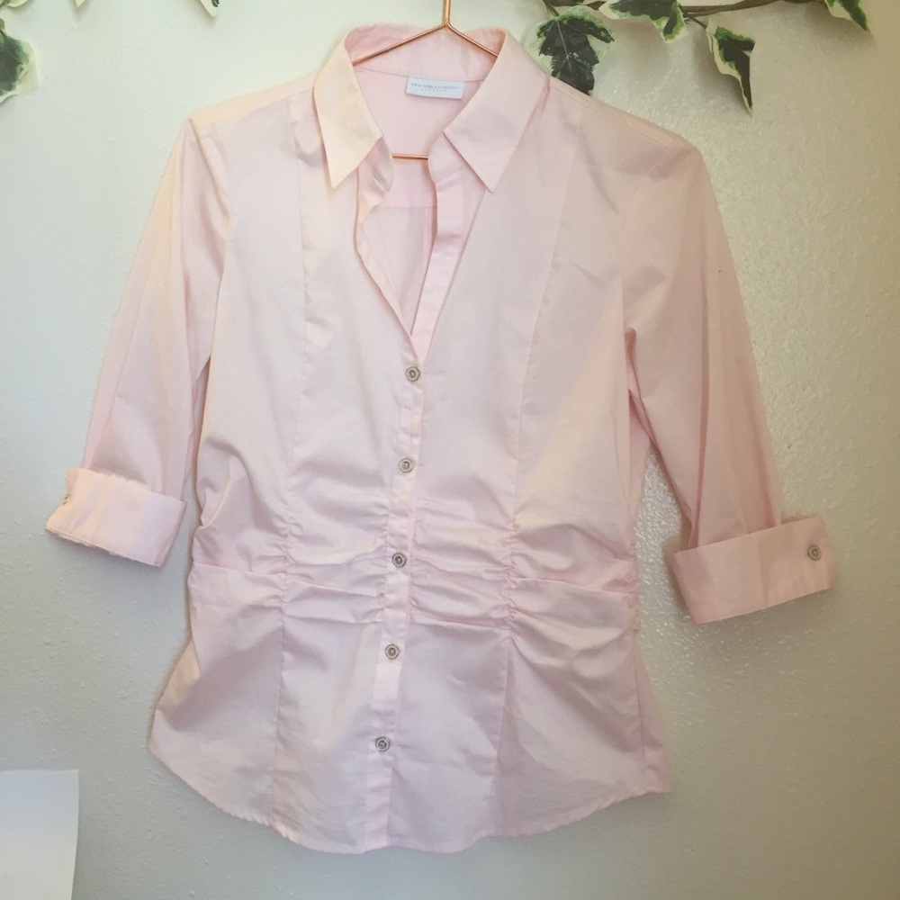 NY&Co. Pink Button Up Shirt S